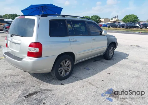 2006 Toyota Highlander Hybrid z USA, uszkodzony, nr VIN JTEDW21A160004727